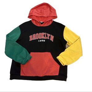 Brooklyn Color-block Youth Boys Hoodie Sweatshirt 1898 Size Medium 11-12